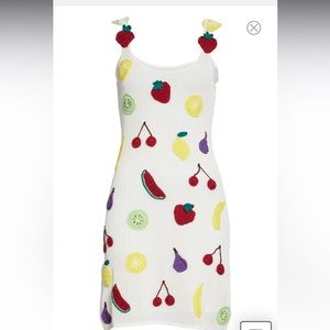 Staud Fruit Crochet Mini Dress